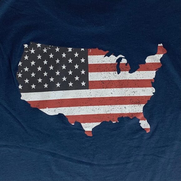 Yeti Navy Blue USA Short Sleeve Crewneck Shirt Mens Large - Picture 2 of 5